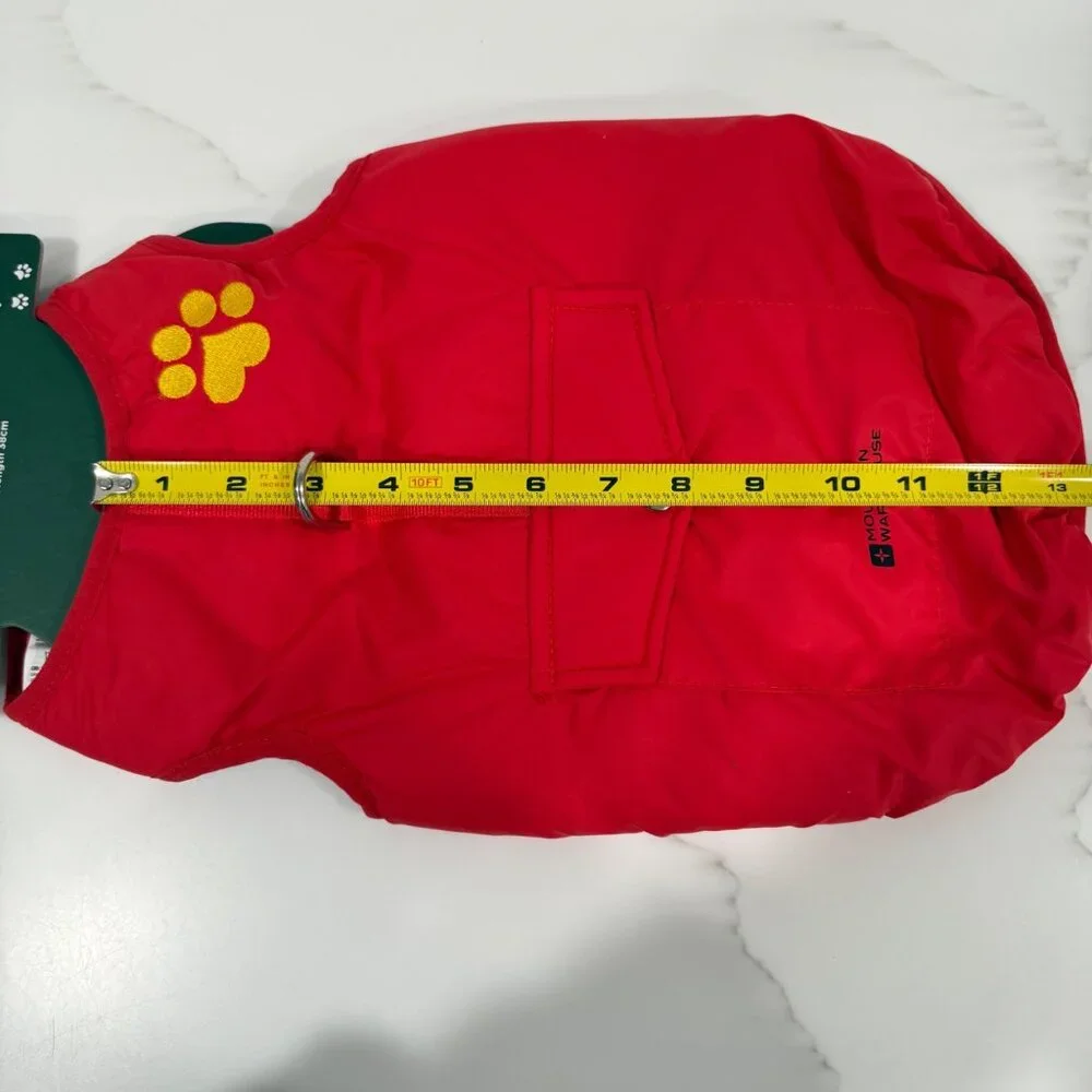 Mountain Warehouse Dog Jacket Padded Water-Resistant‎ for Small Dogs Red